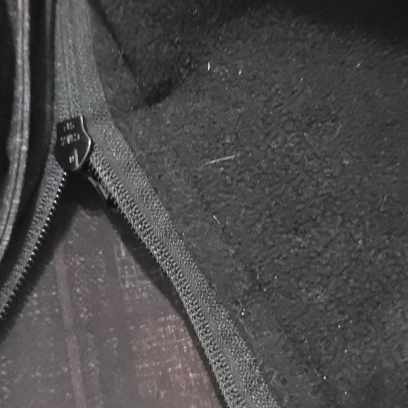 ZXBLK Label Mens Jacket Coat Black Removable Hood Zips Pockets Sz L GUC **READ** - Picture 12 of 16